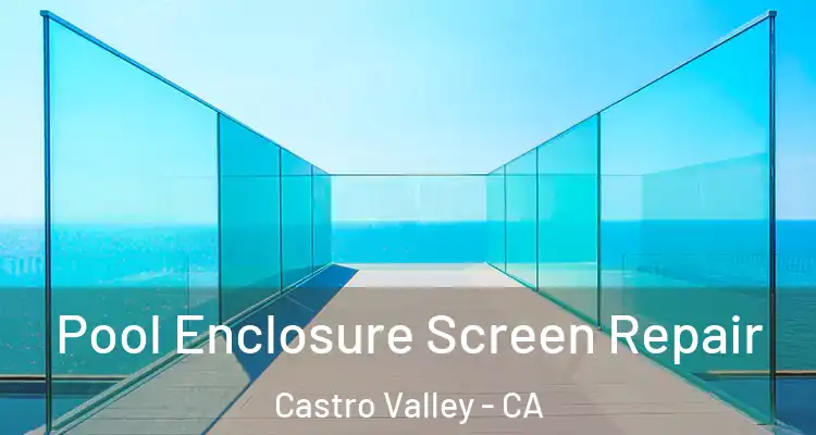Pool Enclosure Screen Repair Castro Valley - CA